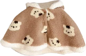 Baby Toddler Boys Girls Wool Blend Winter Hooded Outerwear Capes Poncho Coat Girls Coat