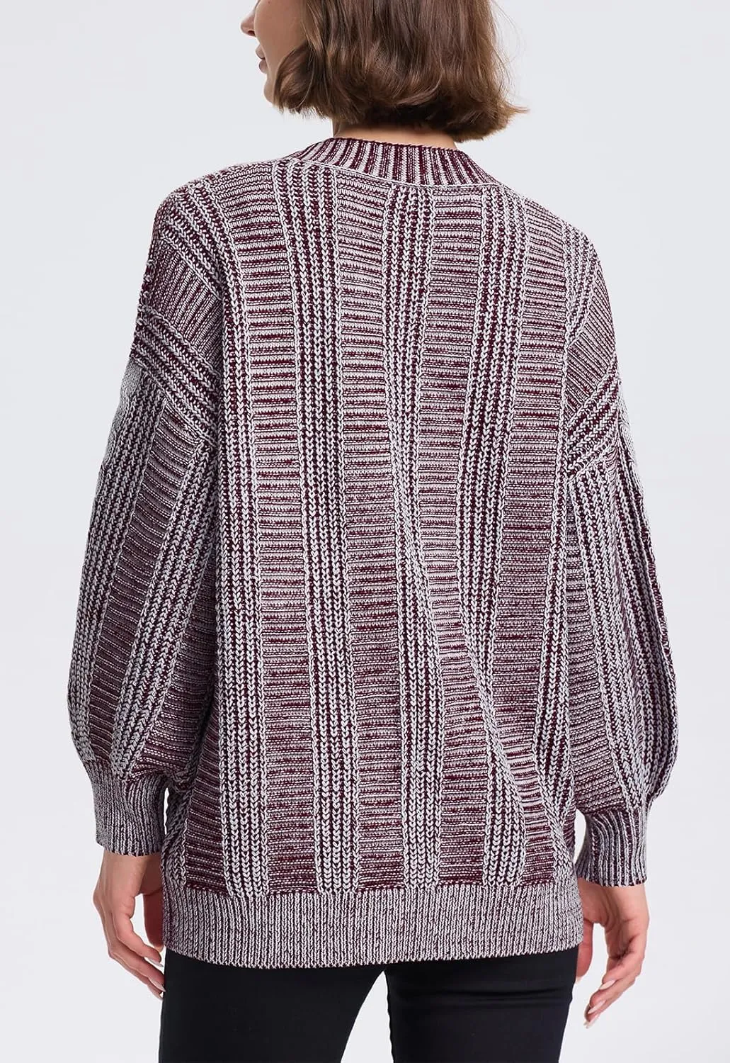 Cakulo Womens Oversized Chunky Cable Knit Cardigan Sweaters 2024 Fall Open Front Button Women Cardigans Pocket
