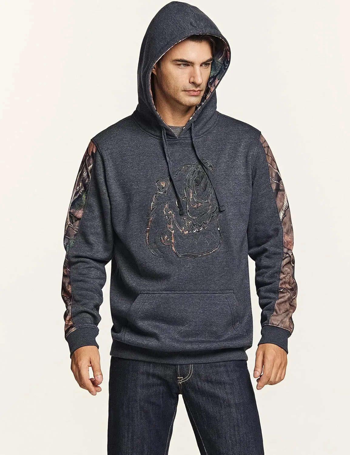 CQR Men's Winter Fleece Pullover Hoodies, Thermal Long Sleeve Hooded Sweatshirt, Cotton-Blend Outdoor/Tactical Shirts