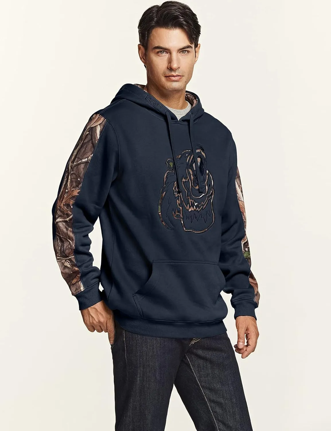 CQR Men's Winter Fleece Pullover Hoodies, Thermal Long Sleeve Hooded Sweatshirt, Cotton-Blend Outdoor/Tactical Shirts