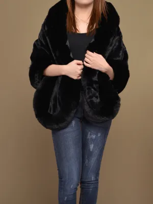 Fur Shawl-Black