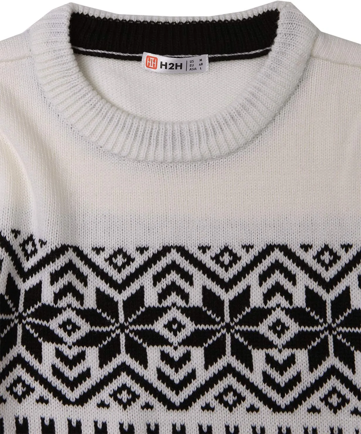 H2H Mens Casual Slim Fit Knitted Christmas Sweaters Holiday Party