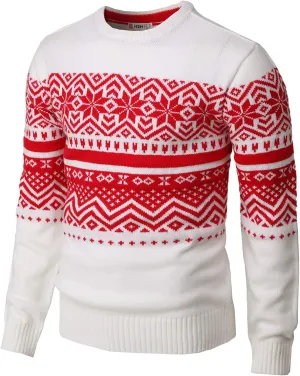 H2H Mens Casual Slim Fit Knitted Christmas Sweaters Holiday Party