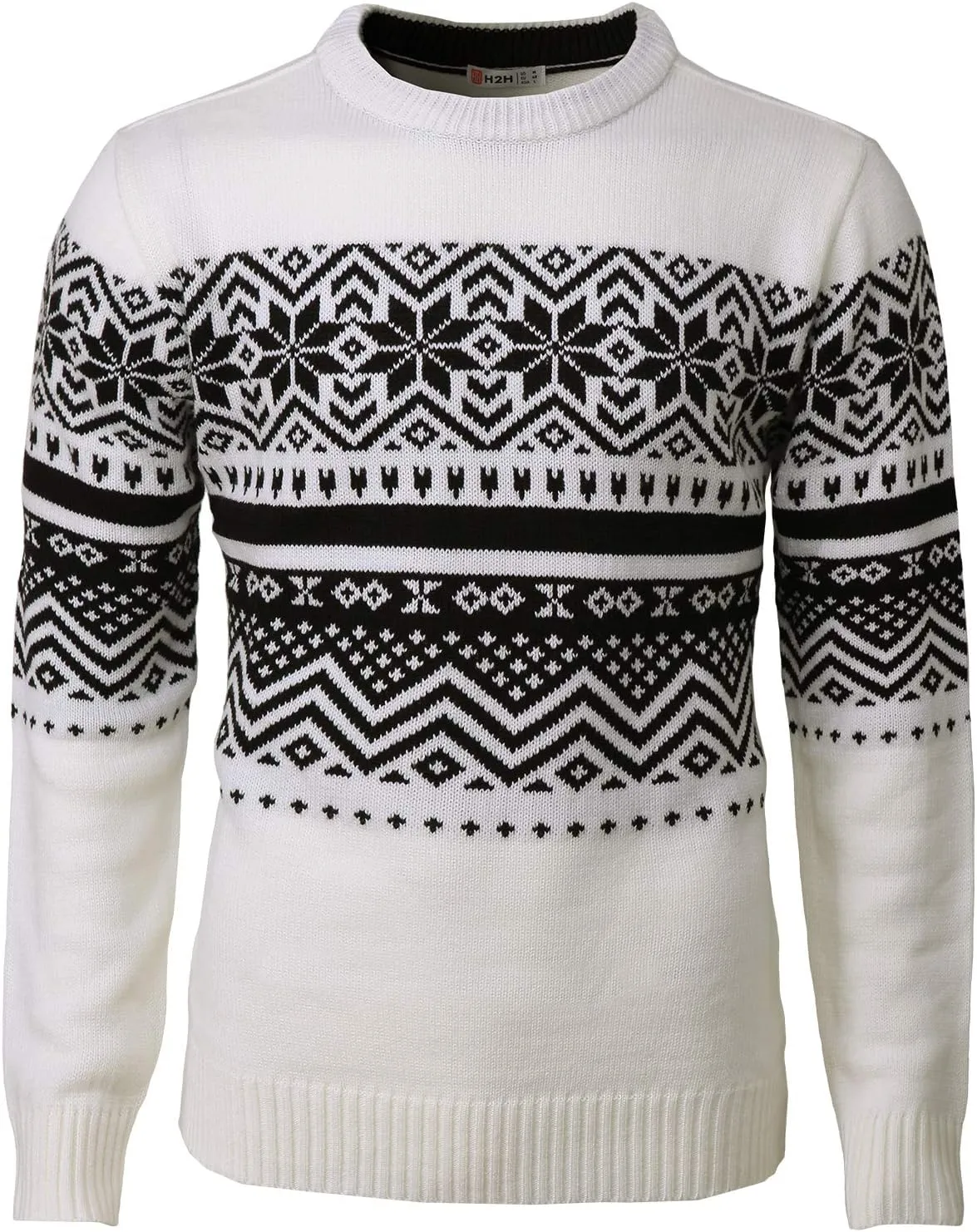 H2H Mens Casual Slim Fit Knitted Christmas Sweaters Holiday Party