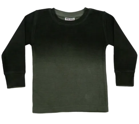 Mish Mish - Long Sleeve Thermal Shirt in Olive Ombre