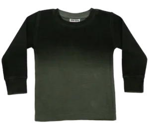 Mish Mish - Long Sleeve Thermal Shirt in Olive Ombre
