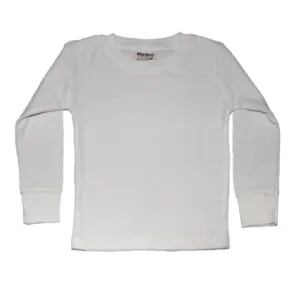Mish Mish - Long Sleeve Thermal Shirt in White