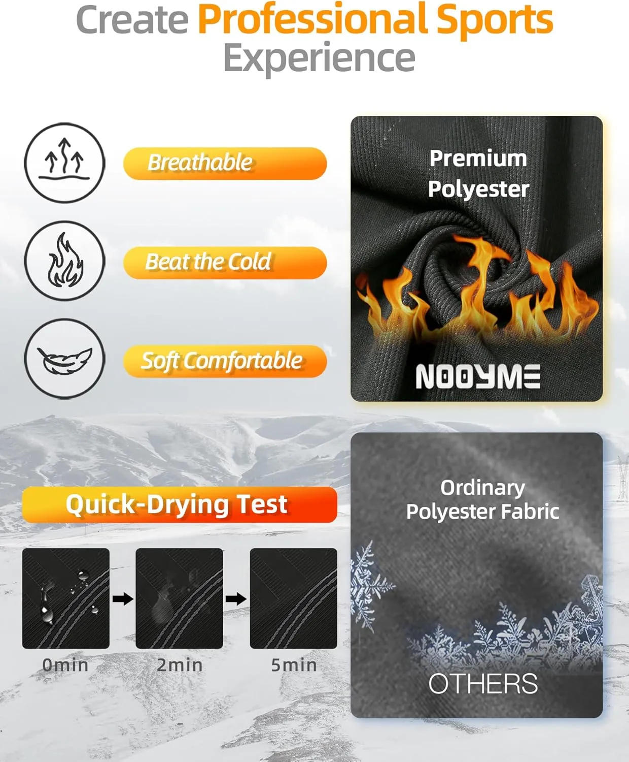 NOOYME Thermal Underwear for Women Base Layer Women Cold Weather,Long Johns for Women