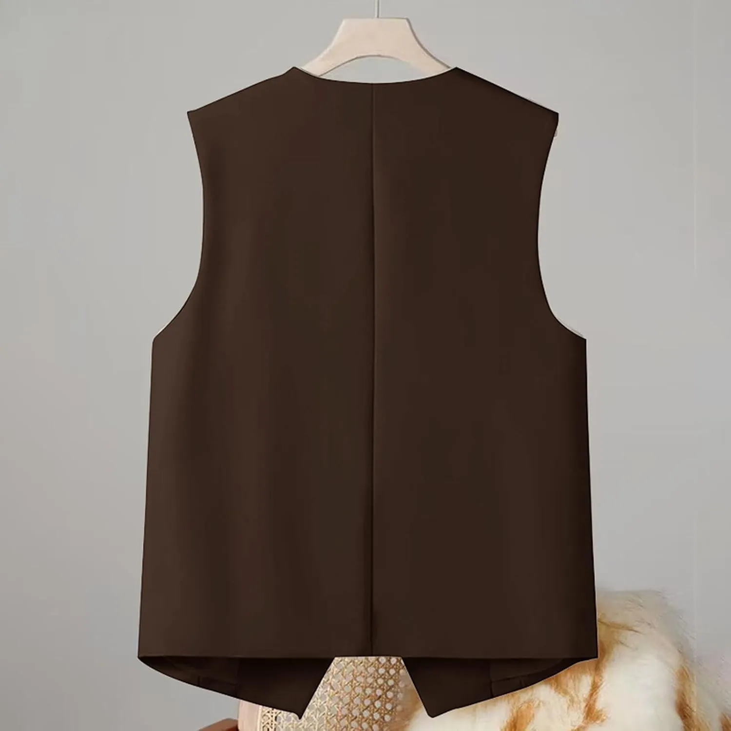 Womens Vests Crop Tank Tops 2025 Button Casual Blaz_er Suit Spring Outfits Waistcoat Jackets Tight Vest for Women